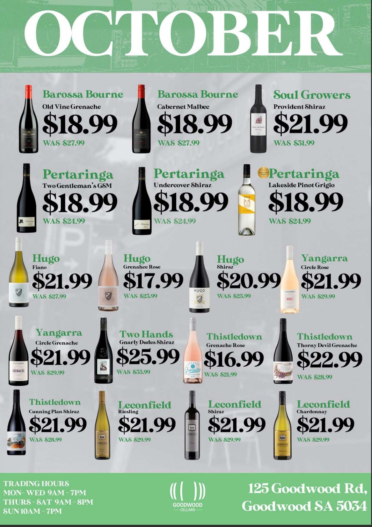 OCTOBER SPECIALS