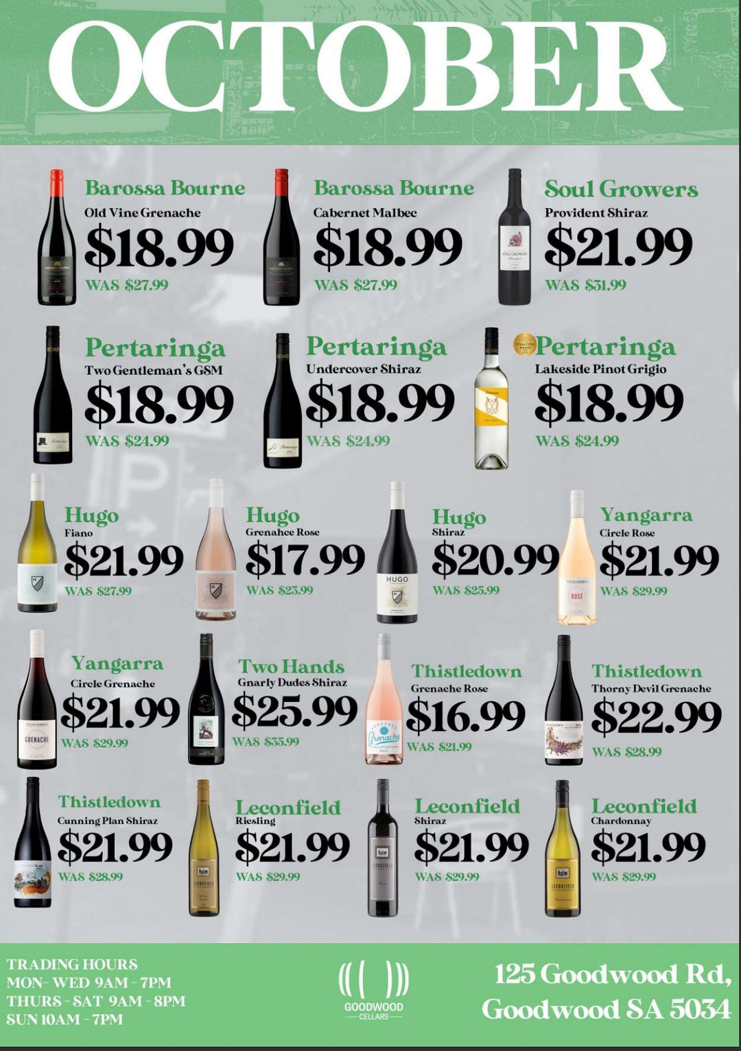 OCTOBER SPECIALS