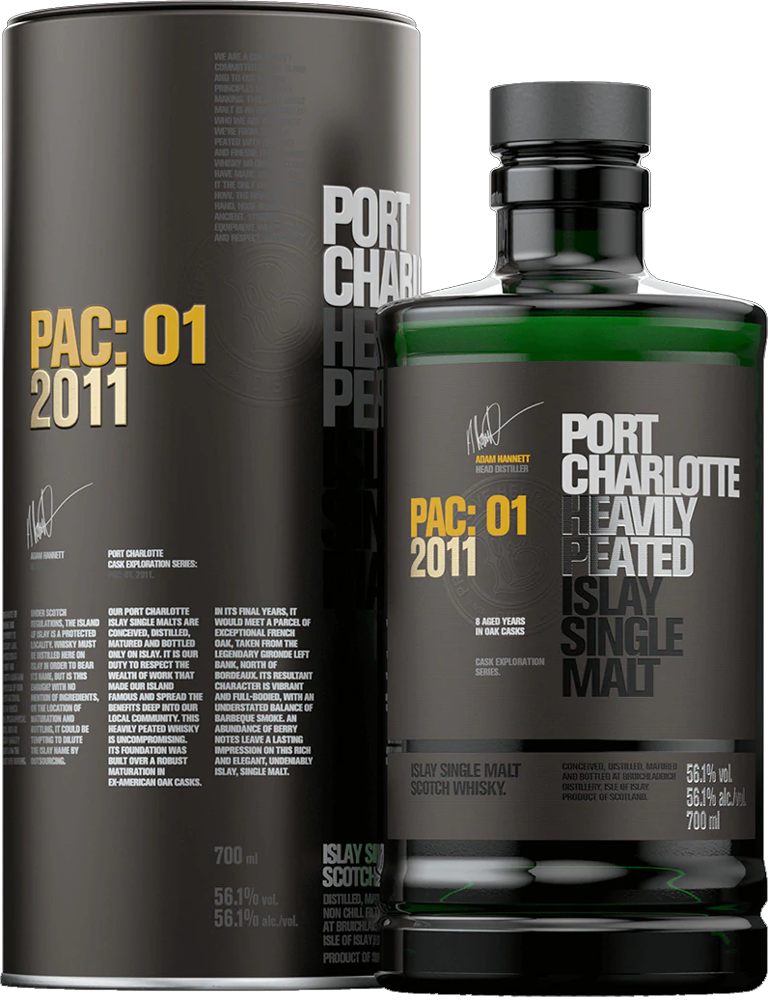 Port Charlotte PAC:01 2011 Cask Strength 56.1% 700ml